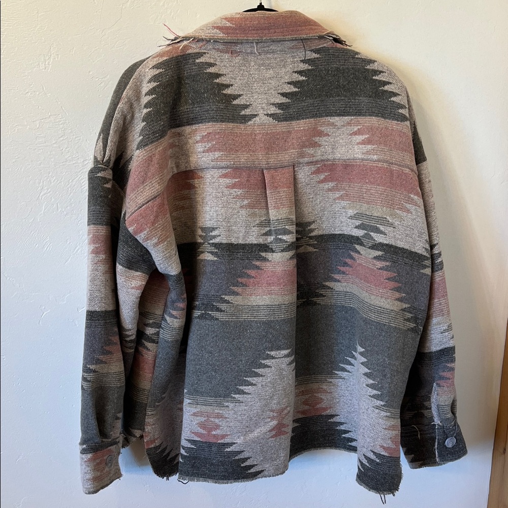 Women's Aztec Pattern Jean Jacket - image 7